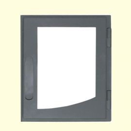 Печная дверь ДВ285-1П сталь термостойкое стекло