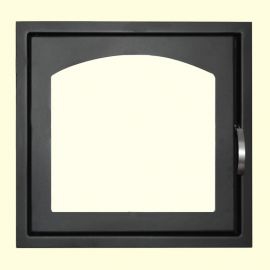 Печная дверь ДК555-1А сталь термостойкое стекло