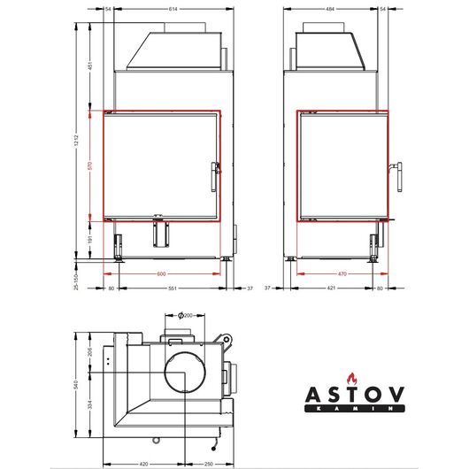 Топка Астов (Astov) П2С 600 L